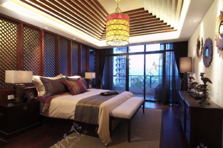 东南亚风格卧室设计实景图