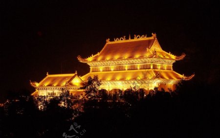 寺庙夜景
