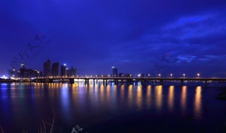 湘江银盆岭大桥夜景