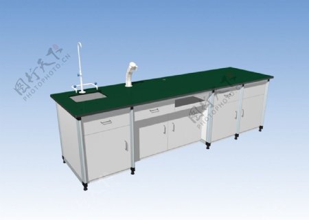 实验室台柜3D模型