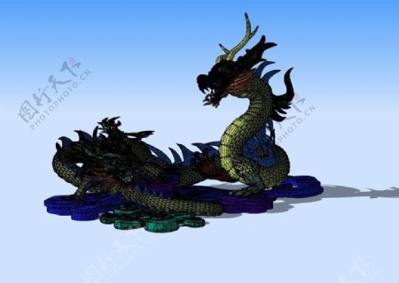 双龙雕3D模型