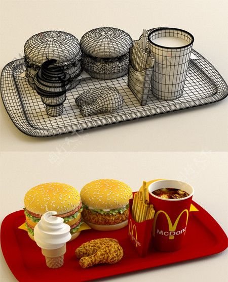 麦当劳3D素材