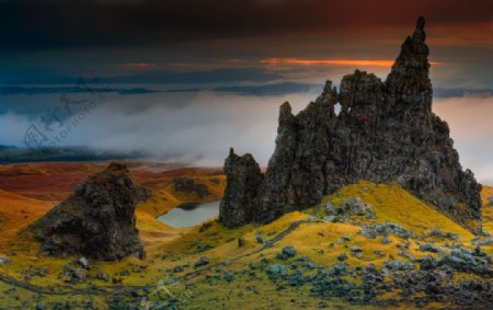 苏格兰高地岩石