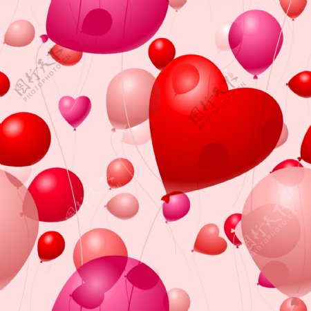 情人节素材爱心气球