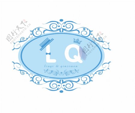 冰雪婚礼蓝色logo