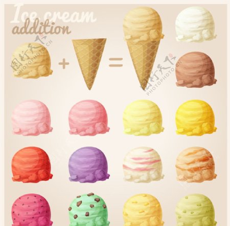趣味冰淇淋图案