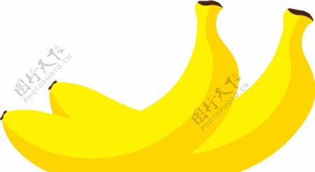香蕉水果卡通矢量素材