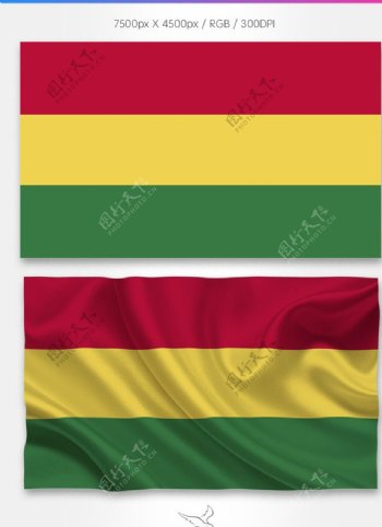 玻利维亚国旗分层psd