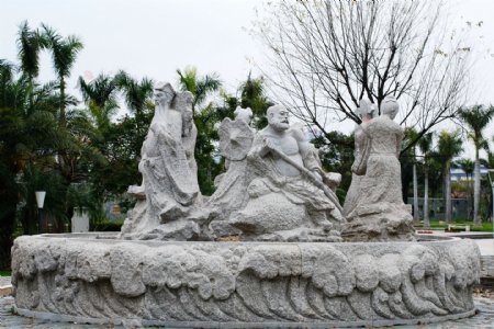 雕塑八仙过海石雕