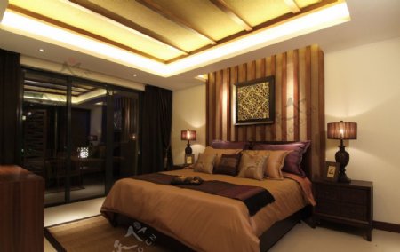 东南亚风格卧室设计实景图
