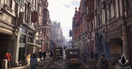 19世纪伦敦街道市区