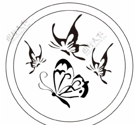 矢量蝴蝶灯光logo