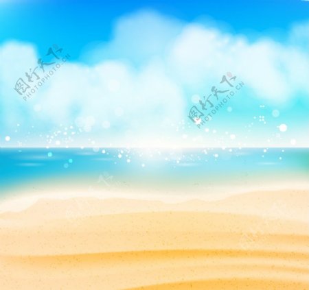 梦幻沙滩大海风景