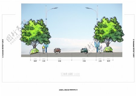 景观工程十三标段绿化立面图