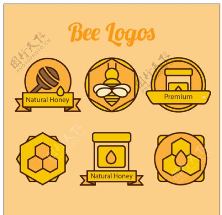 蜜蜂和蜂蜜标识