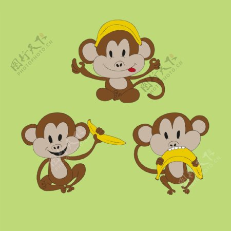 猴带香蕉