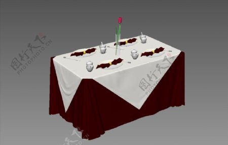 家用餐桌模型