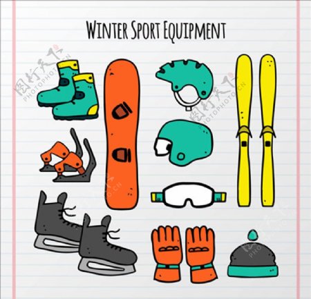 卡通滑雪运动配件用品