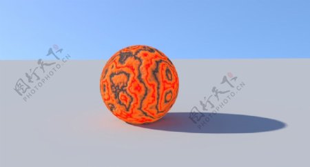 精致熔岩球maya3d贴图渲染