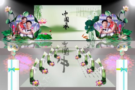 中国风清新婚礼效果图
