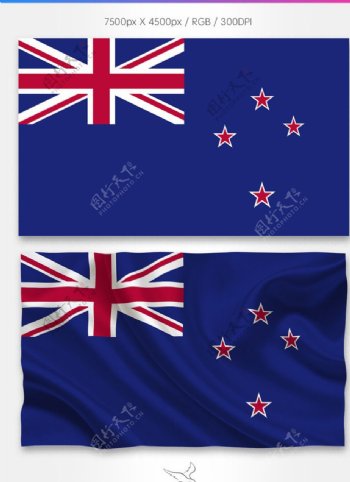 新西兰国旗分层psd