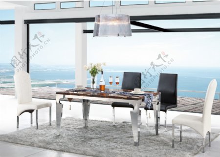 时尚客厅餐桌餐椅家具设计
