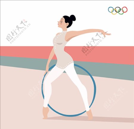 女性体操运动员插图
