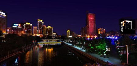 西宁市中心广场夜景