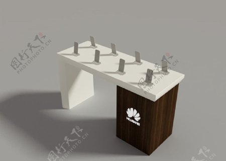 华为手机展台3D模型