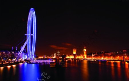 伦敦之眼夜景