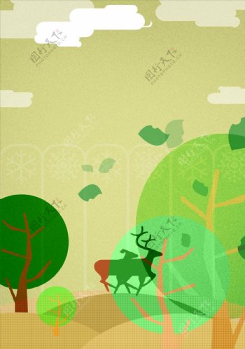 森林动物插画