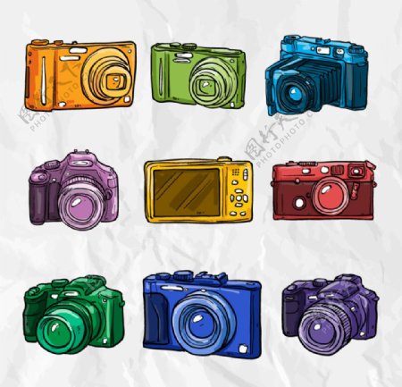 五颜六色的手绘相机