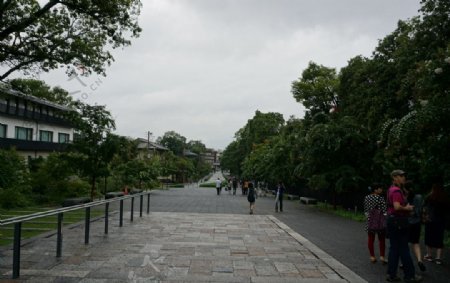 日本公园小道街景步行街