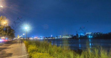 河源紫金桥东江河夜景