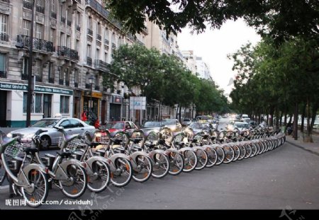 巴黎公共自行车无人租车场