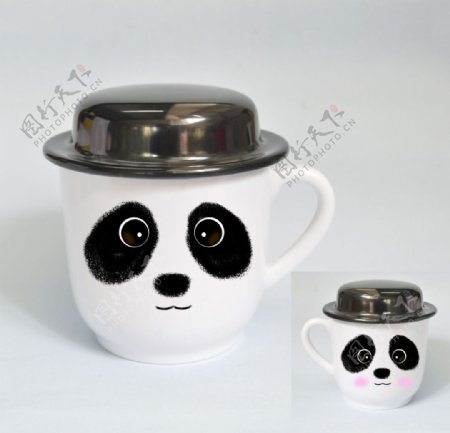 熊猫设计帽子杯