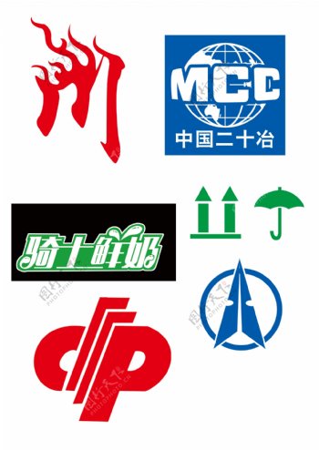 骑士鲜奶标志中国二十冶标志