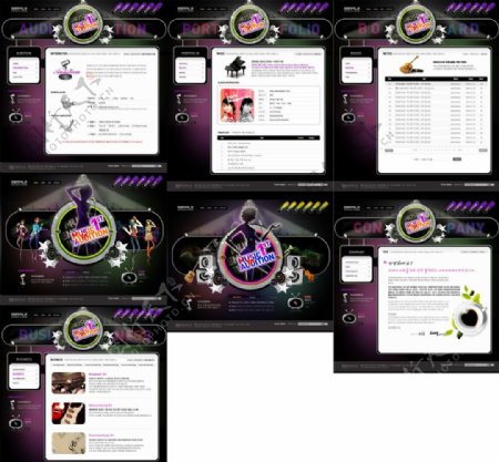 紫黑色紫红色音乐娱乐网站