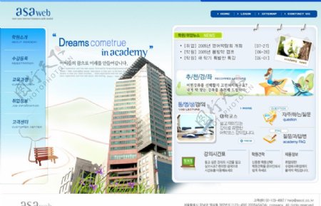 韩国科技娱乐教育系列网页设计