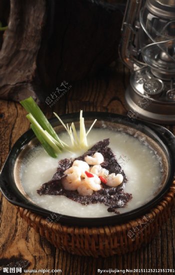 虾仁紫菜粥