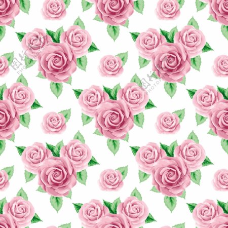 粉色花束玫瑰花蕾丝矢量背景