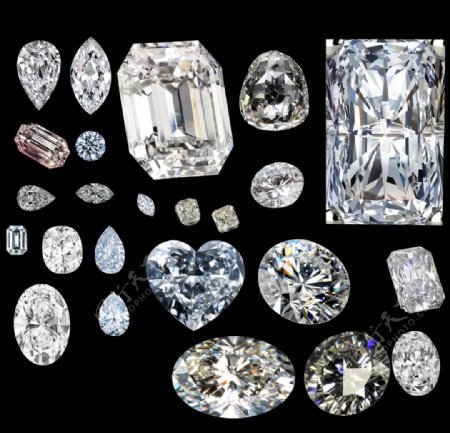 各种形状钻石