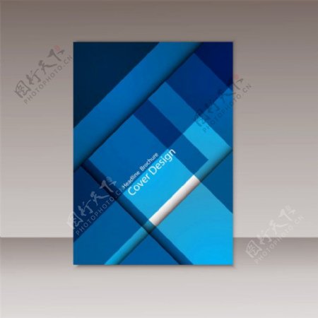 蓝色方块封面设计图片