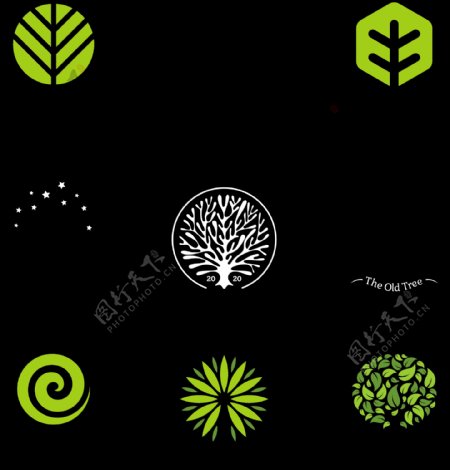 抽象树元素logo免抠png透明图层素材