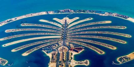 高空全景看迪拜VR视频