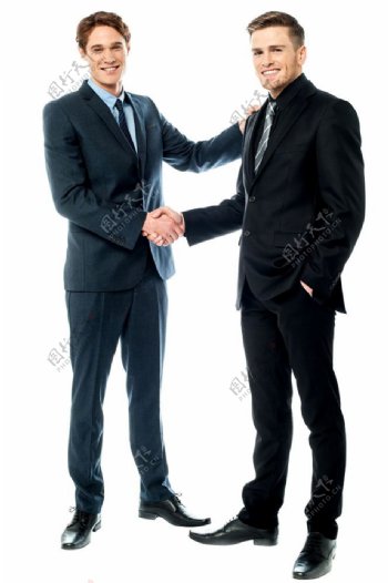 握手的职业男人图片