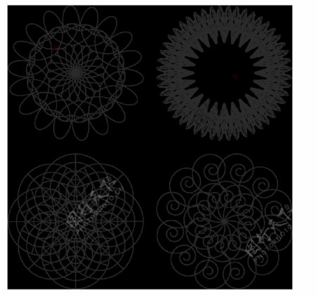 抽象圆形图案花纹免抠png透明图层素材