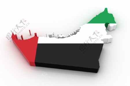 阿拉伯联合酋长国矢量地图图片