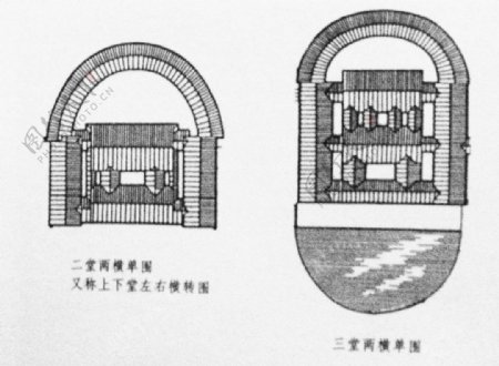欧式拱门建筑平面图