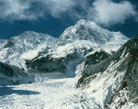 雪山冰冻景色图片